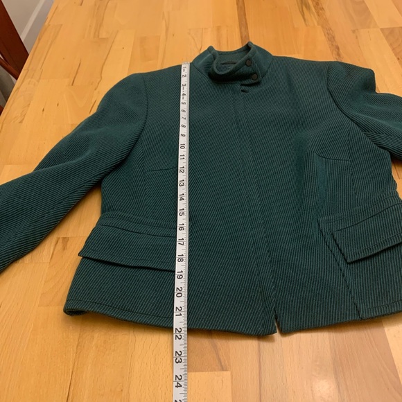 AKRIS green 100% wool zipper jacket size 10 - Picture 10 of 16